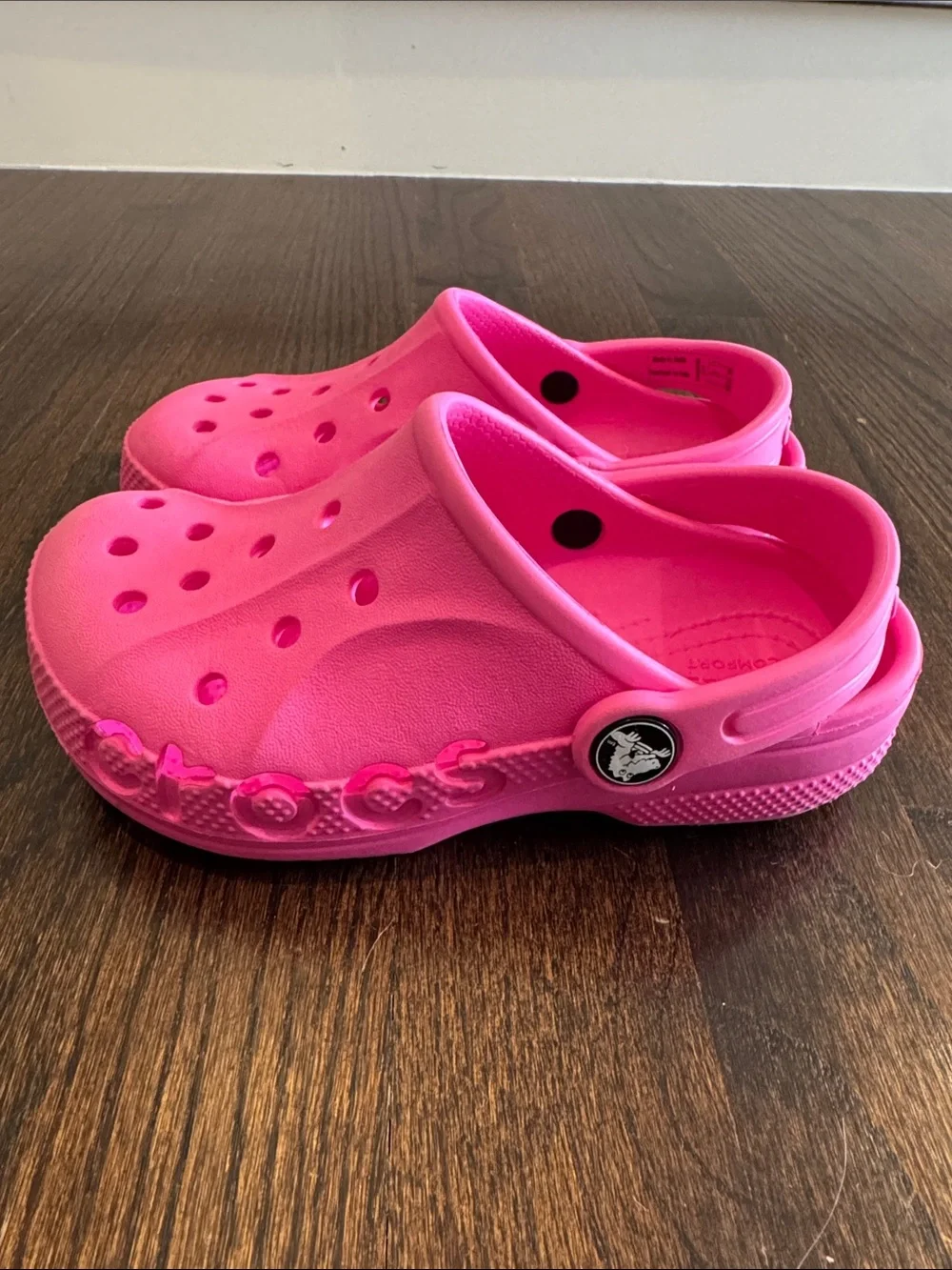 Crocs Kids’ Baya Clog Electric Pink Girls Size C11 Toddler Slip-On Sandals